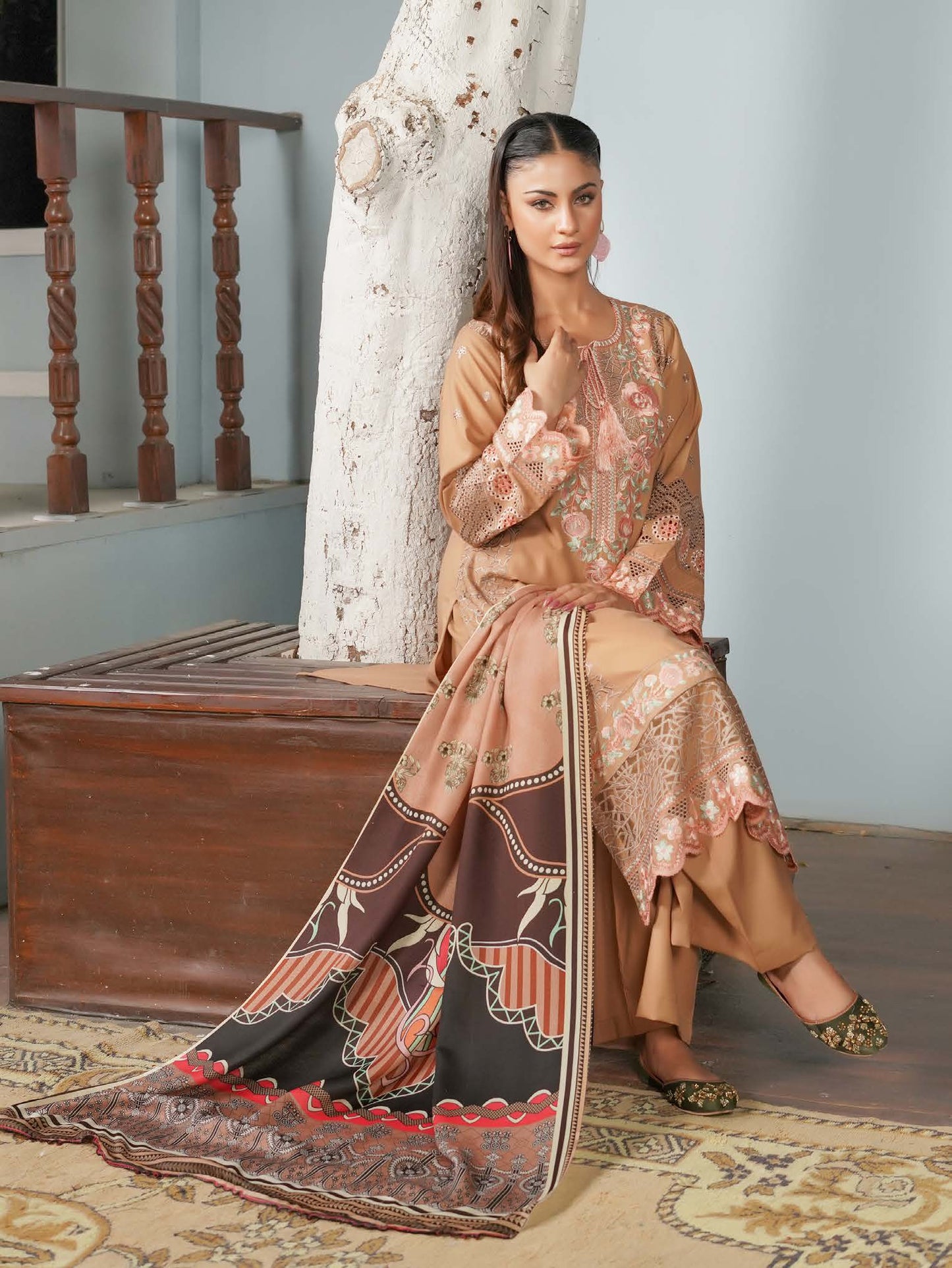 Munira Dastak Luxury Dhanak MSL 06 Beige