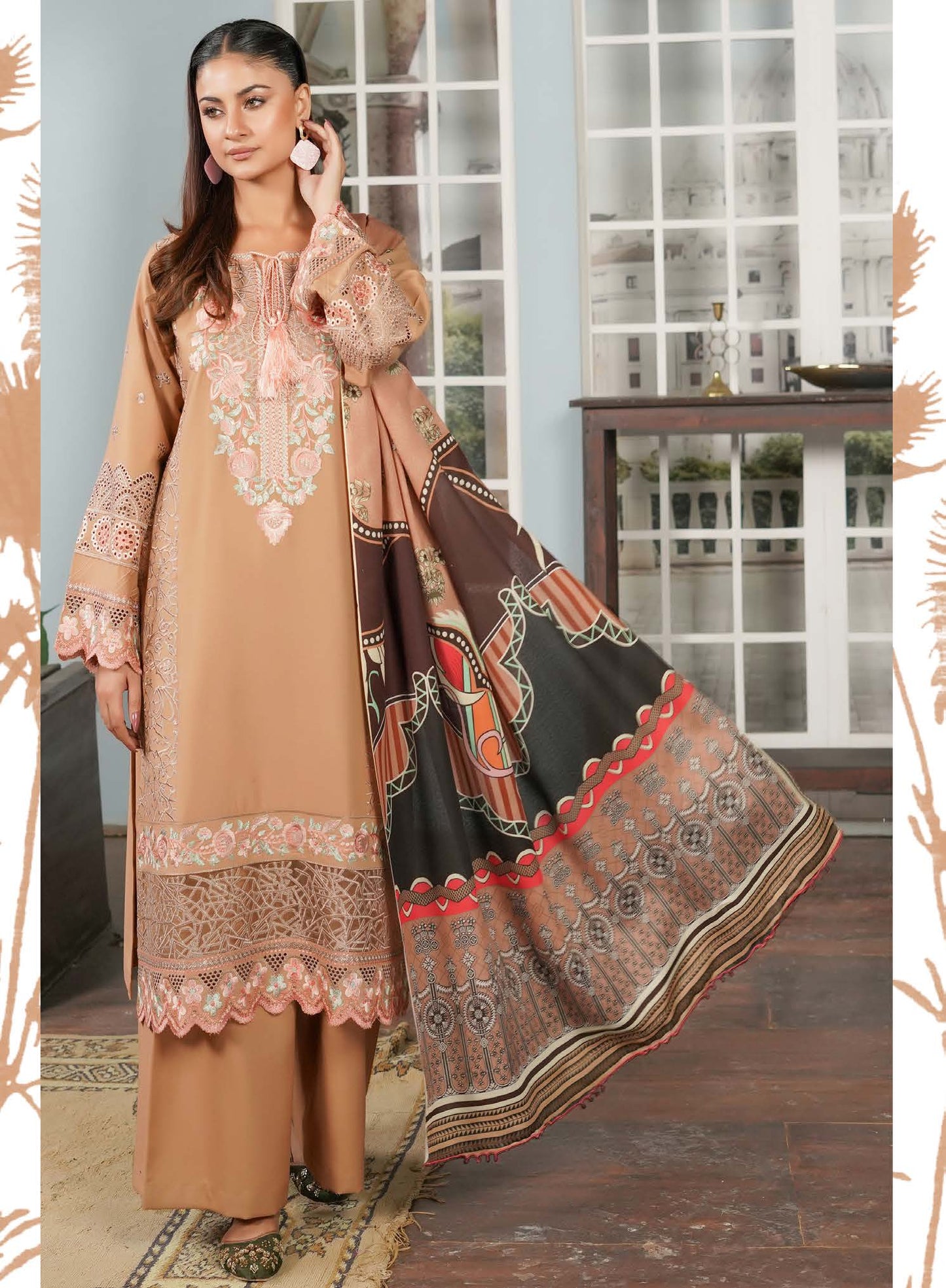 Munira Dastak Luxury Dhanak MSL 06 Beige