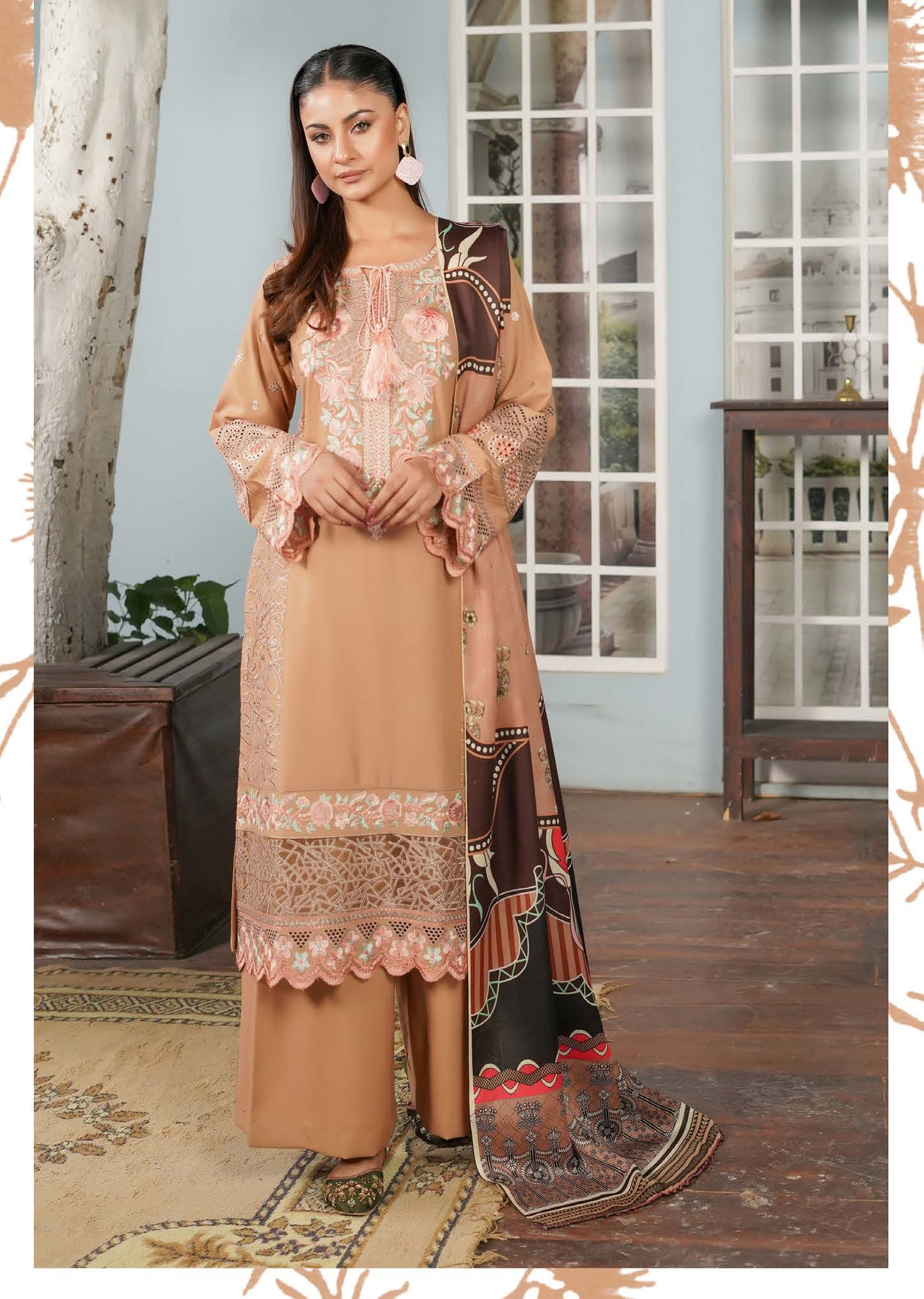 Munira Dastak Luxury Dhanak MSL 06 Beige