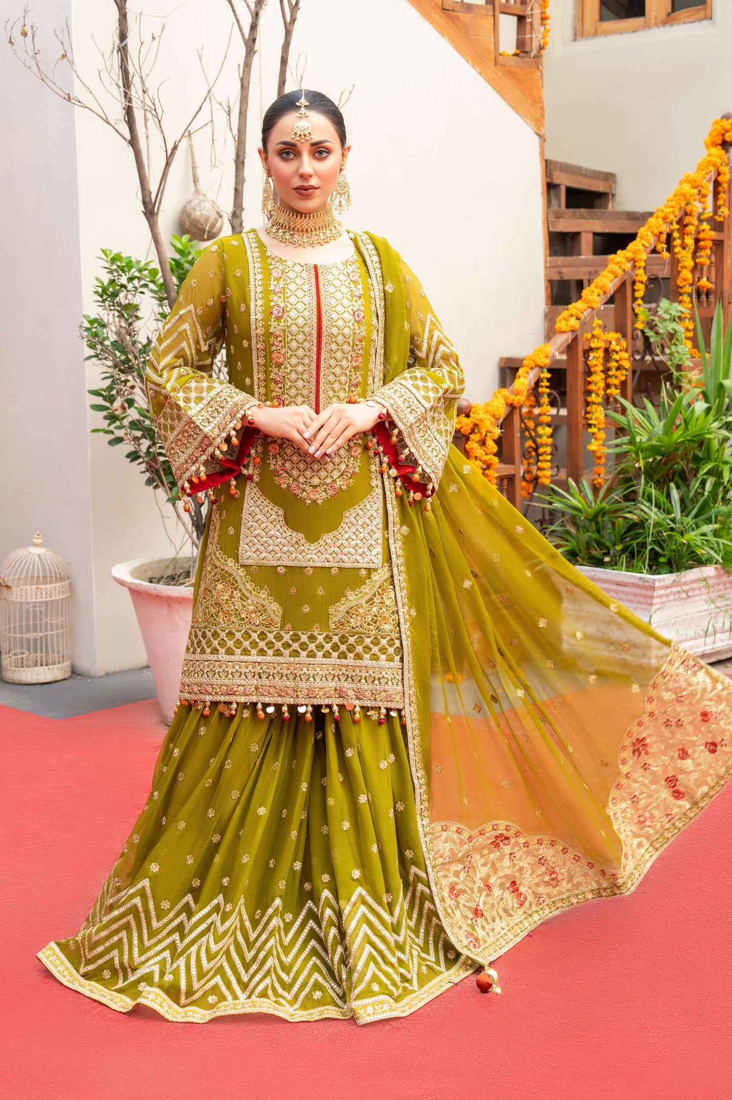 Karma 440 Gharara Mehndi