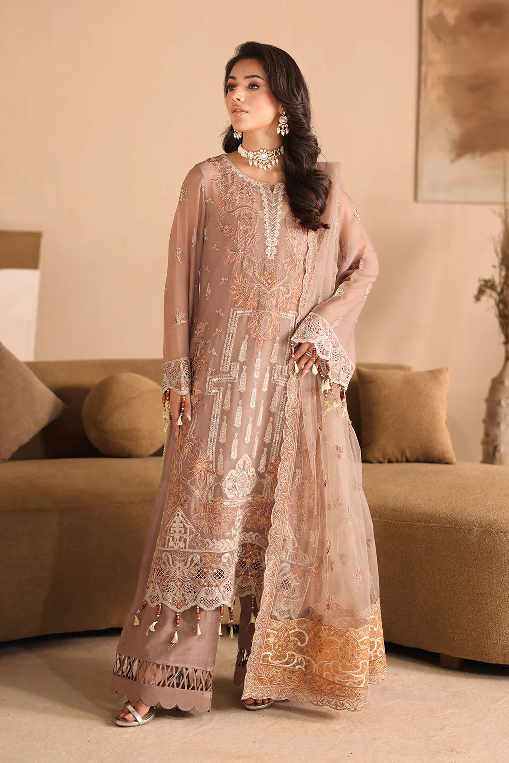 Kashish Chiffon Vol-3 K-308 Light Brown