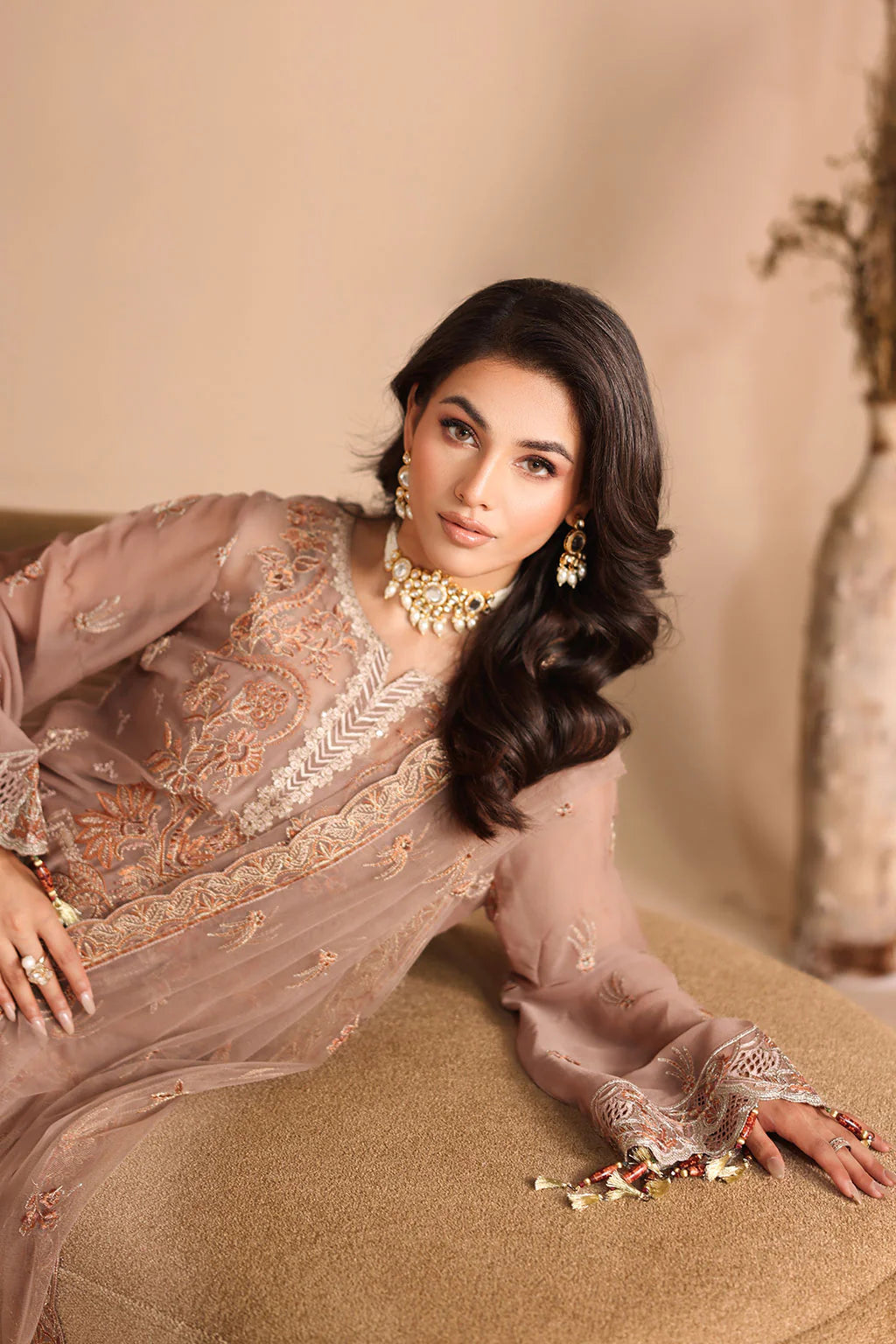 Kashish Chiffon Vol-3 K-308 Light Brown