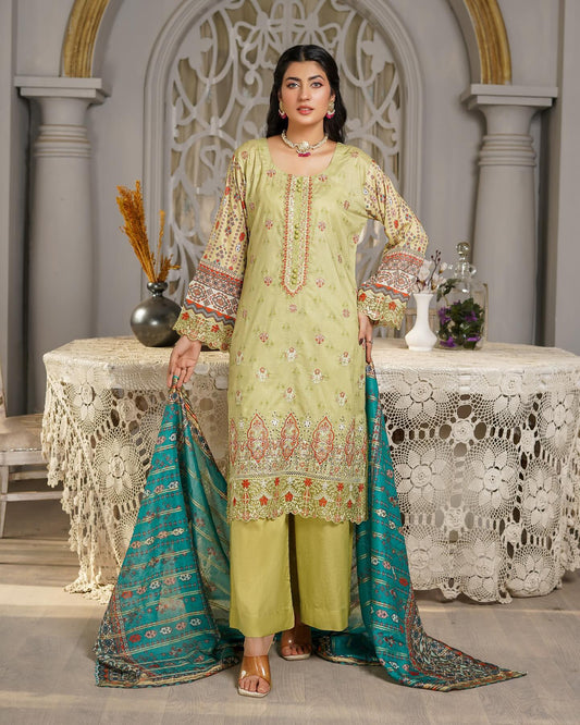 Munira August Embroidery Lawn MSL 07 Pista