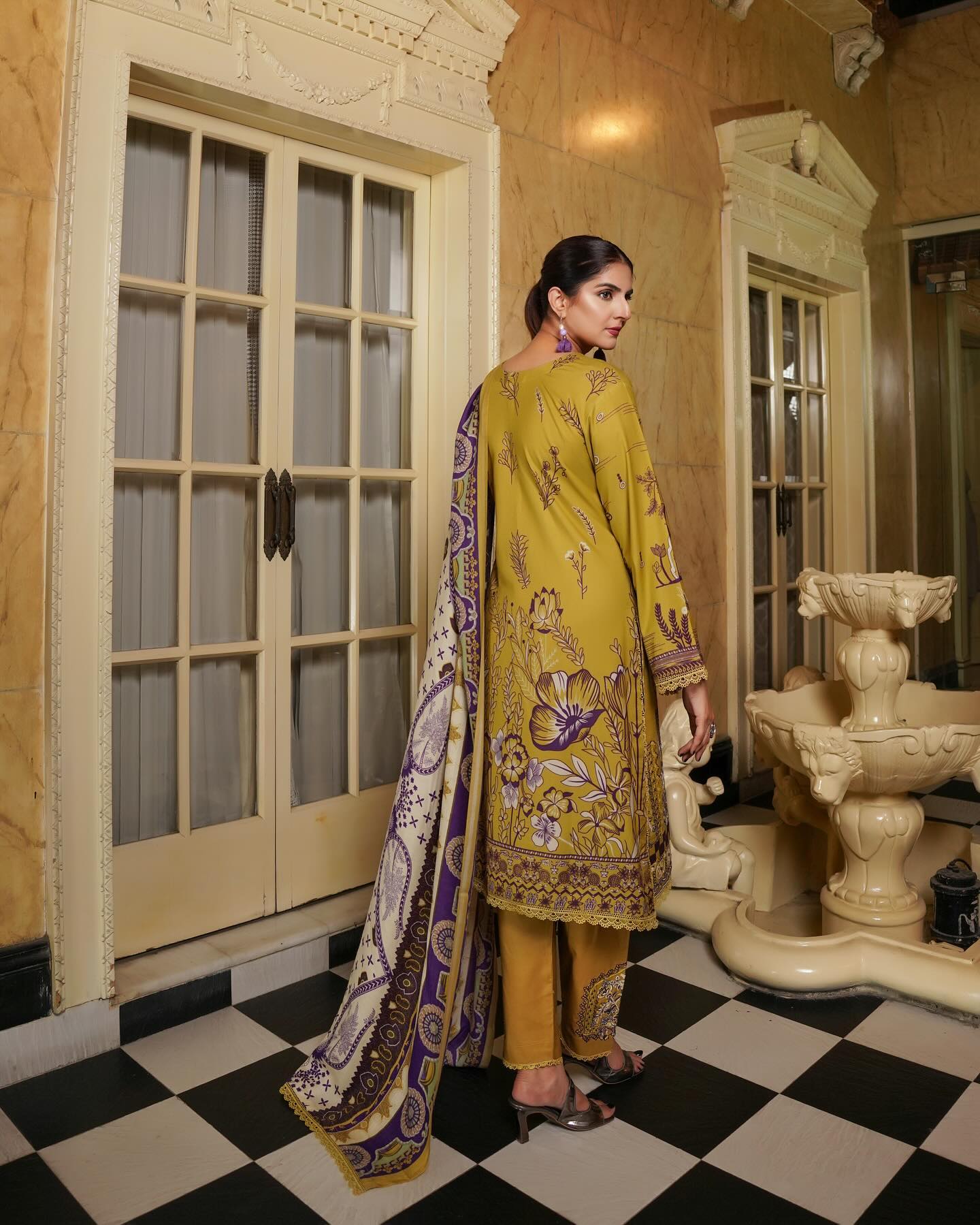 Munira Khubsurat Dhanak MSL 07 Mustard