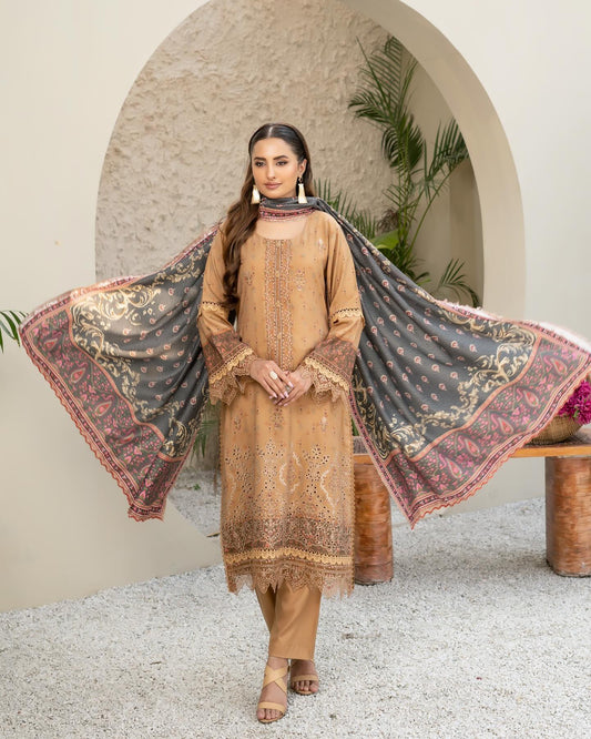 Munira Dastoor Dhanak MSL 02 Camel Skin