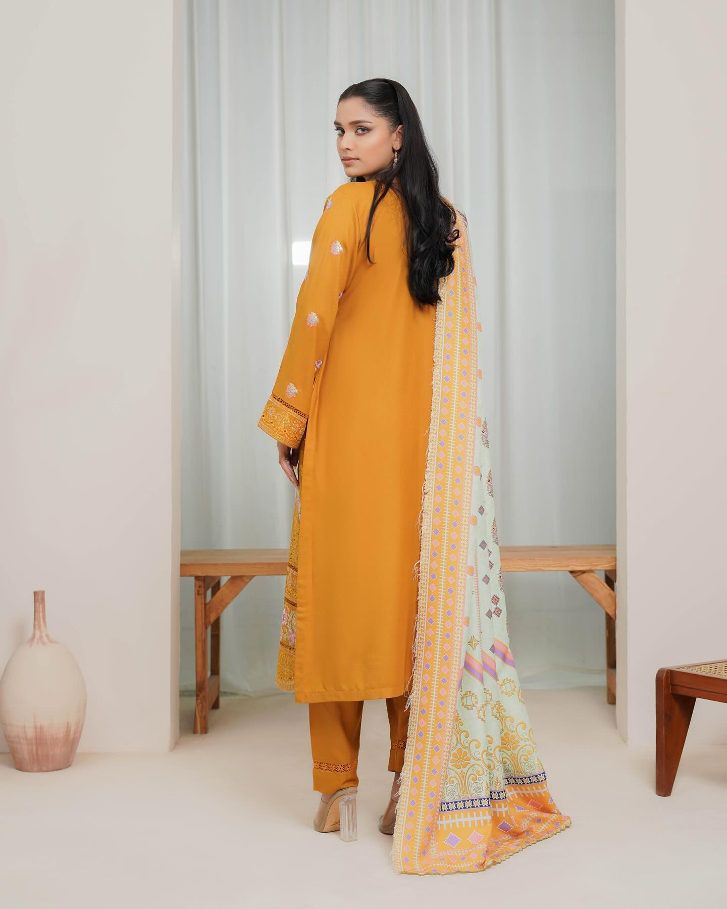 Munira Mastani Luxury Dhanak MSL 06 Mustard