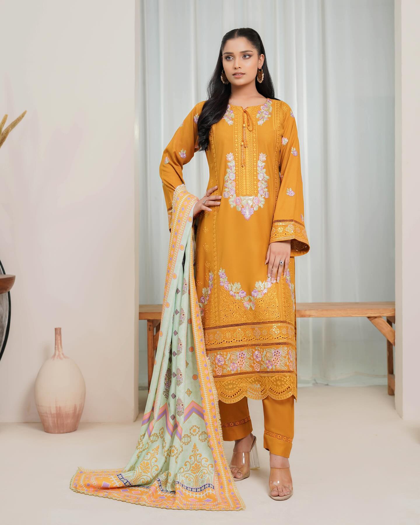 Munira Mastani Luxury Dhanak MSL 06 Mustard