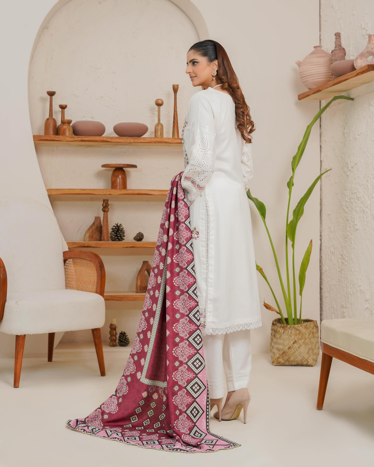 Munira Mastani Luxury Dhanak MSL 03 White