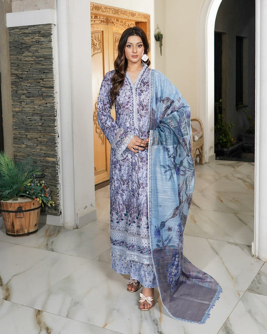 Munira Nazam Lawn 05 Aqua