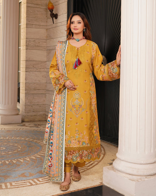 Munira Sitara Dhanak MSL 04 Mustard
