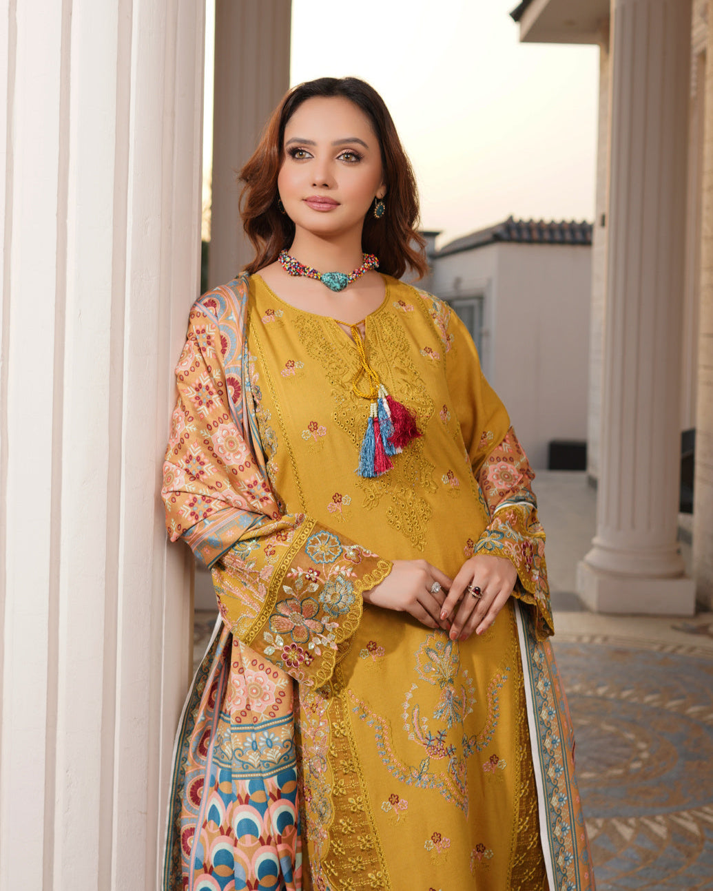 Munira Sitara Dhanak MSL 04 Mustard