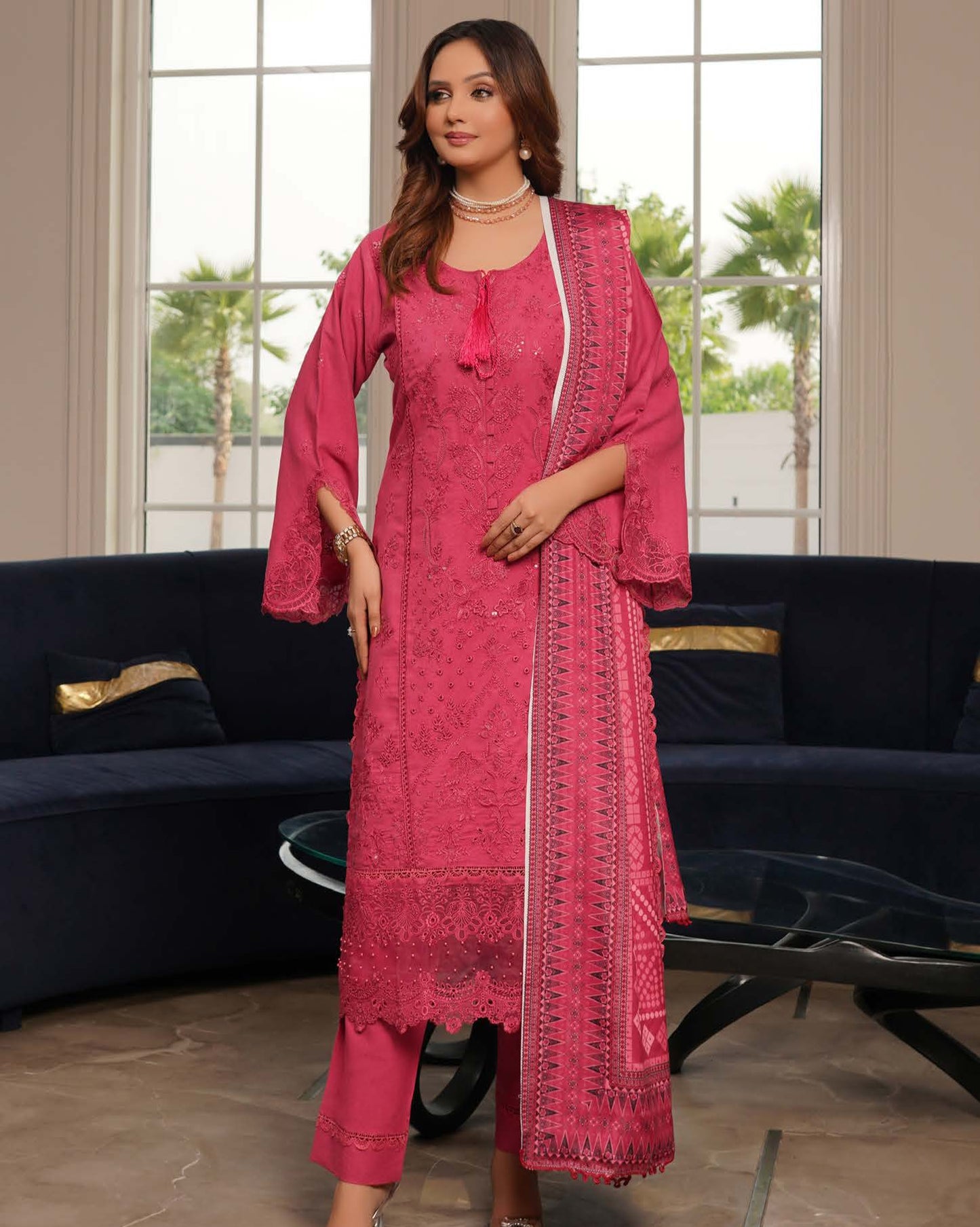 Munira Sitara Dhanak MSL 02 Pink