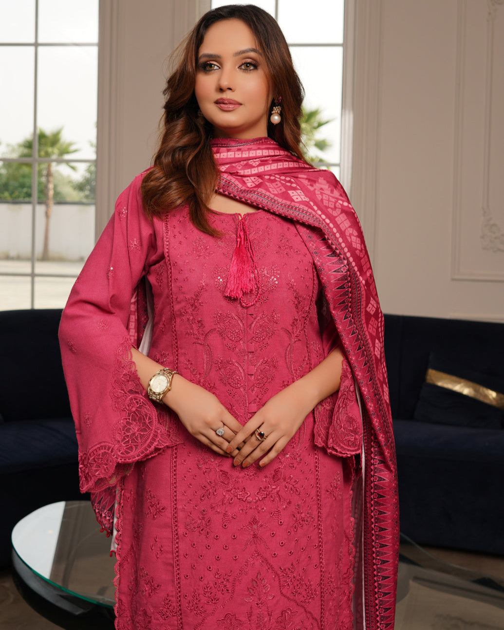 Munira Sitara Dhanak MSL 02 Pink