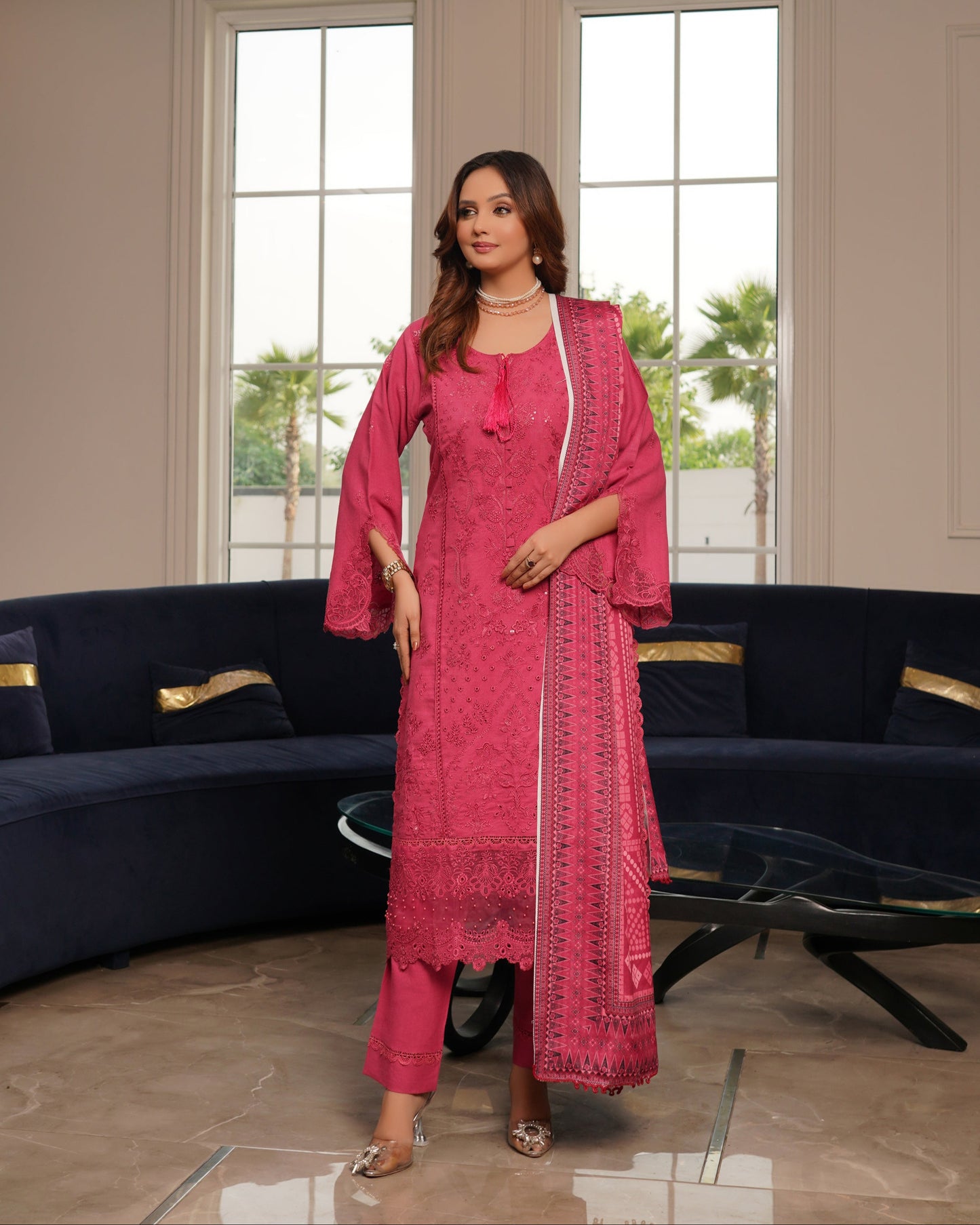 Munira Sitara Dhanak MSL 02 Pink