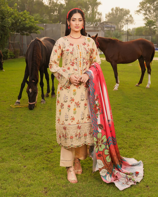 Munira Rangbahar Dhanak 02 Cream