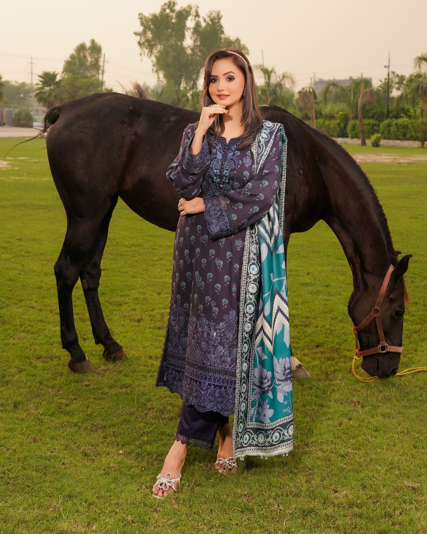 Munira Rangbahar Dhanak 03 Purple