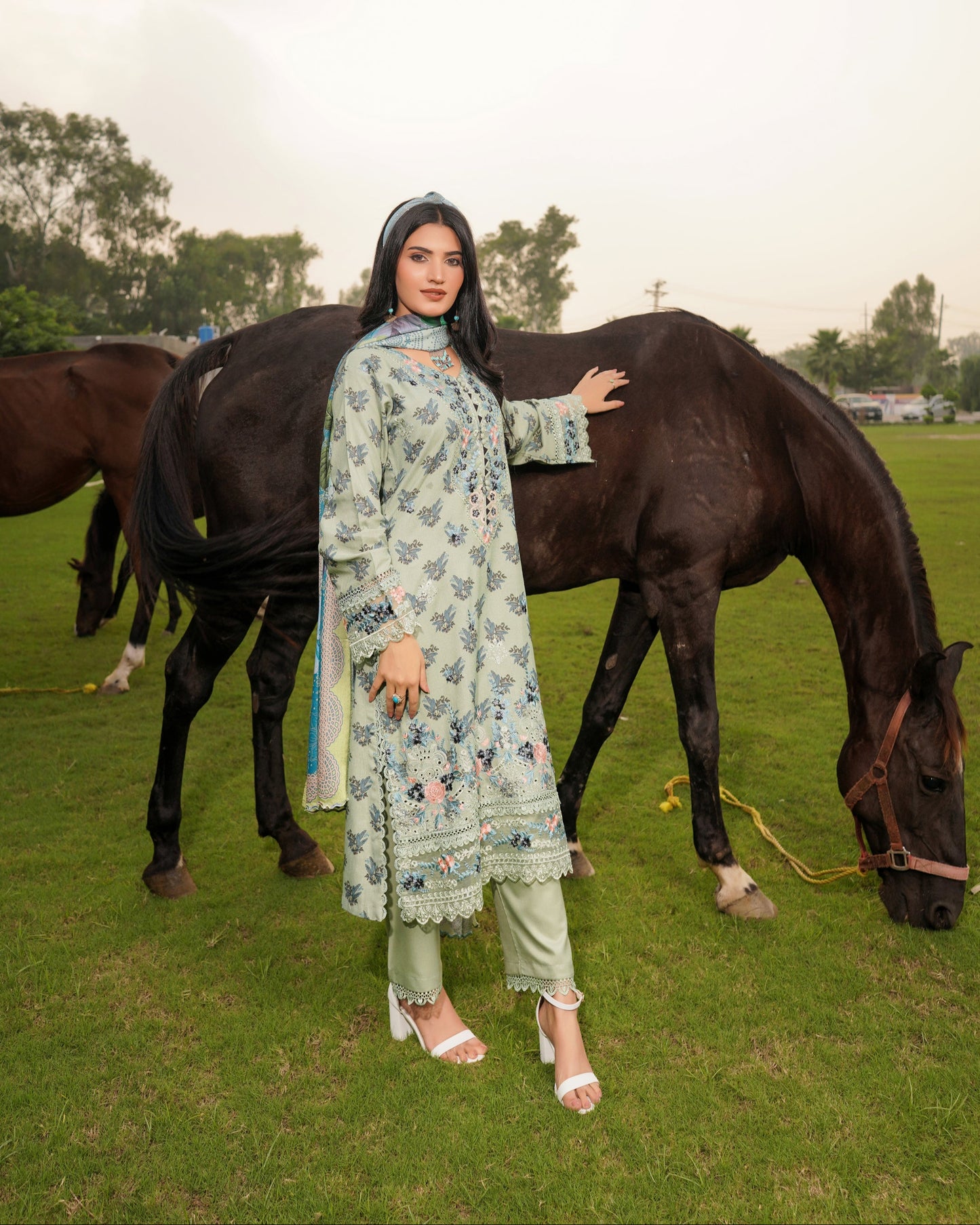 Munira Rangbahar Dhanak 01 Mint Sage