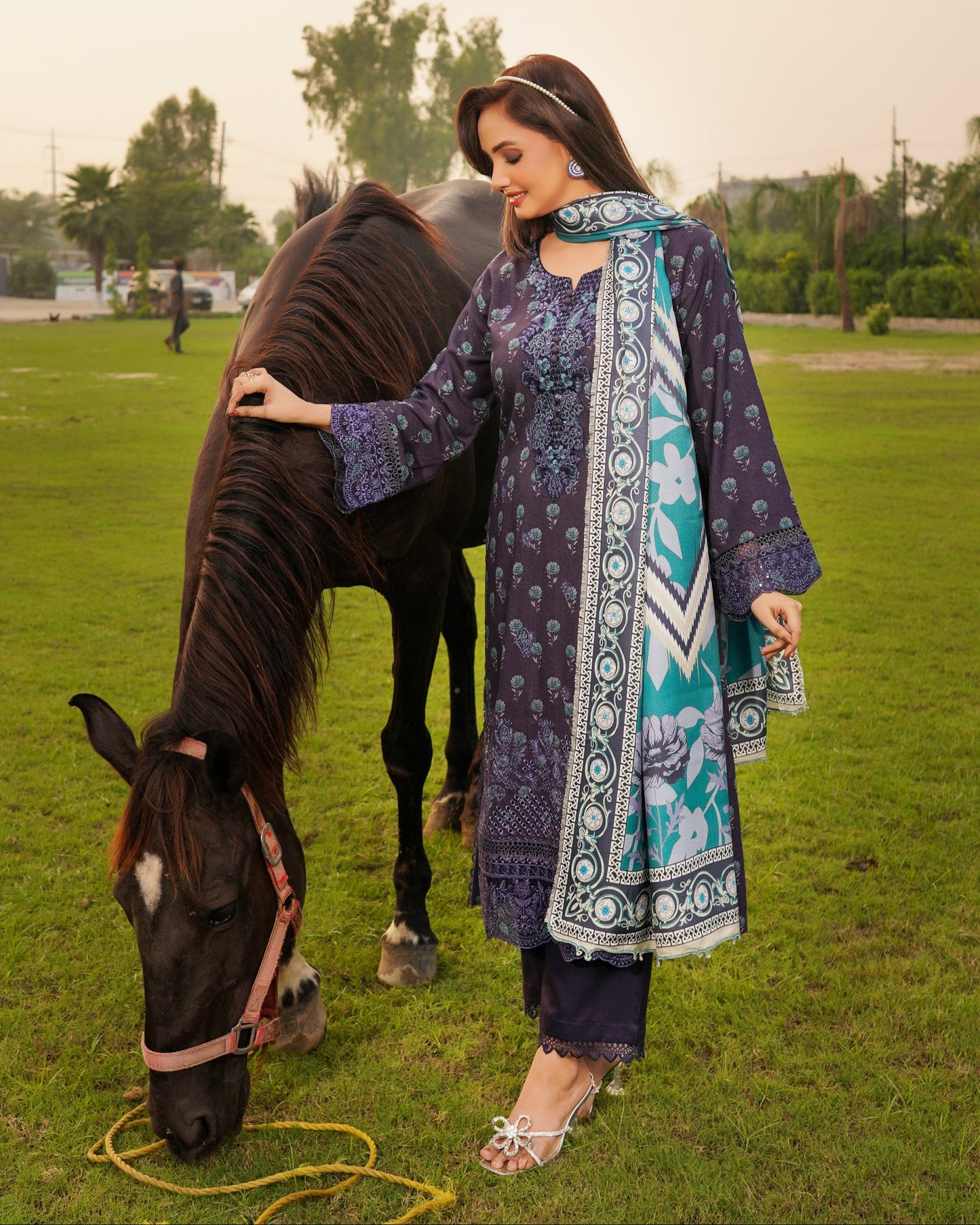 Munira Rangbahar Dhanak 03 Purple