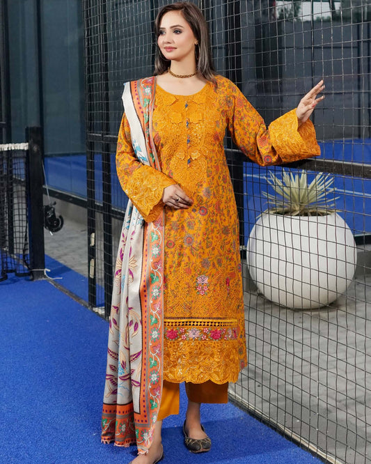 Munira Rangbahar Dhanak 07 Orange