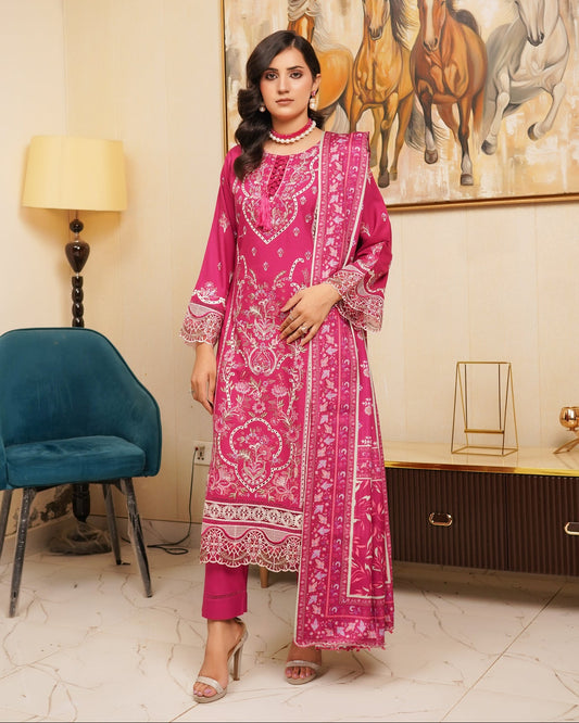Munira Gul-E-Anwar Dhanak MSL 06 Hot Pink