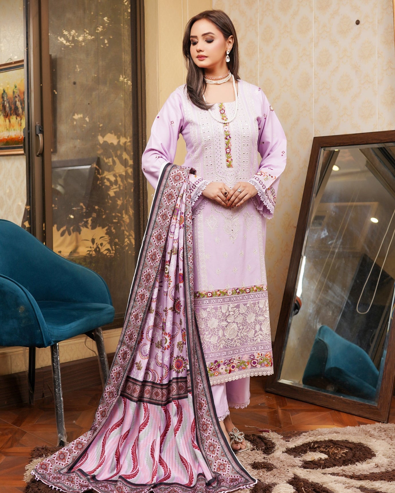 Munira Gul-E-Anwar Dhanak MSL 07 Lilac