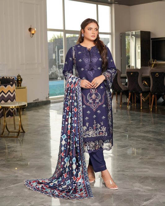 Munira Jasmine Dhanak MSL 07 Navy Blue