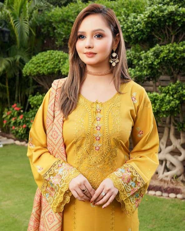 Munira Khas Dhanak MSL 03 Mustard