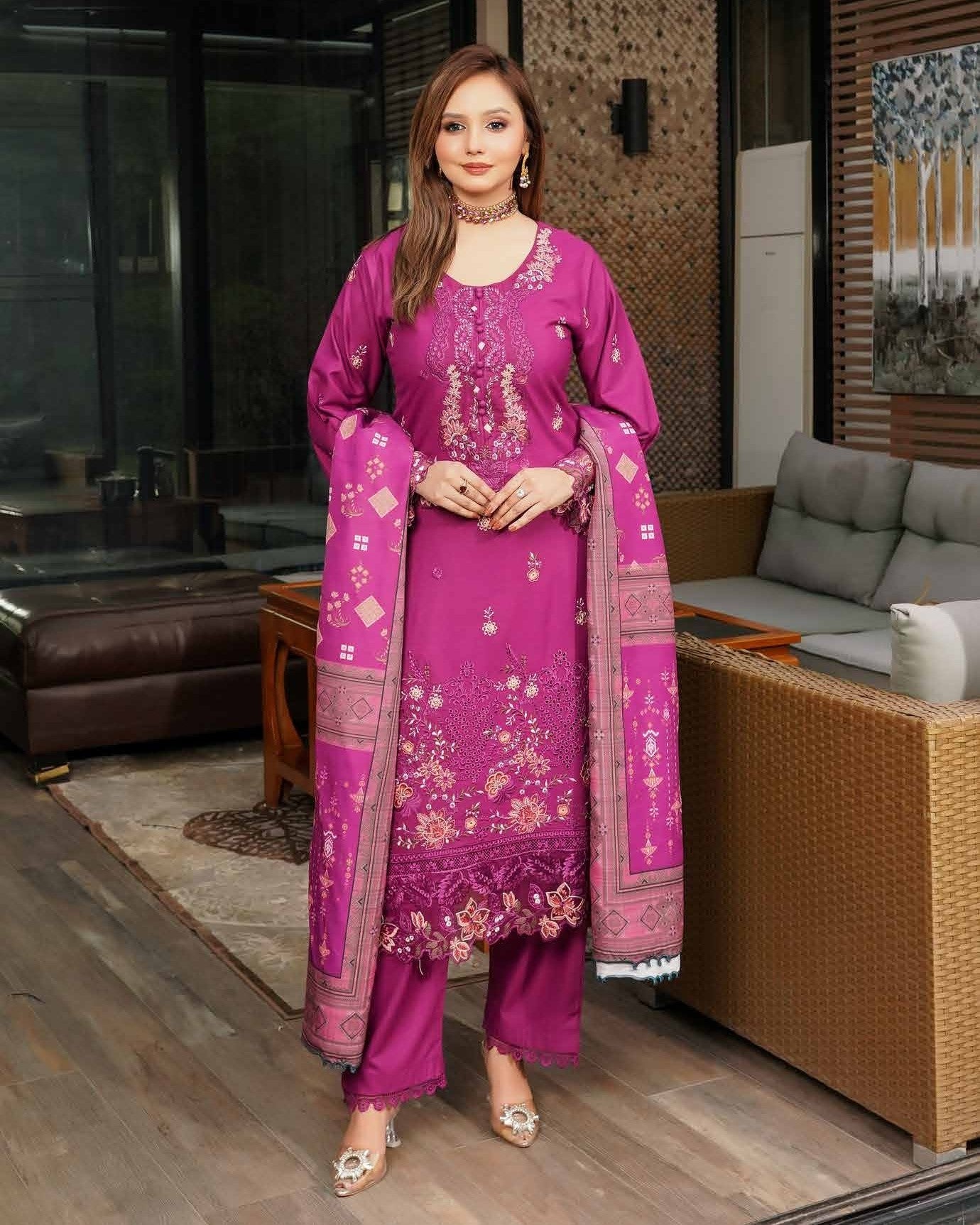 Munira Khas Dhanak MSL 05 Violet