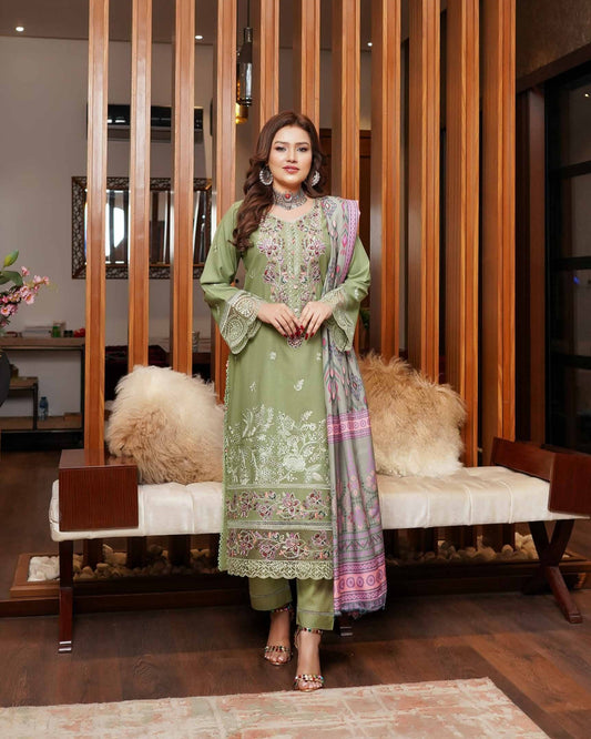 Munira Khas Dhanak MSL Parrot Green