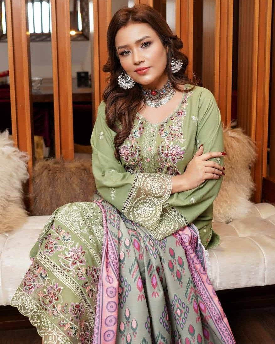 Munira Khas Dhanak MSL Parrot Green