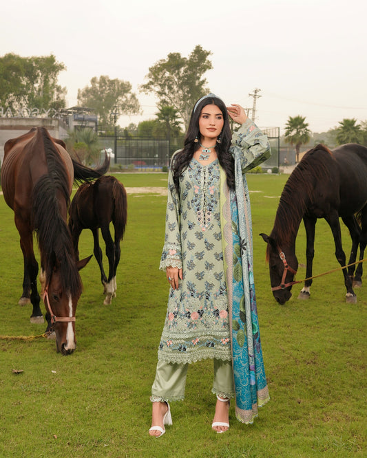 Munira Rangbahar Dhanak 01 Mint Sage