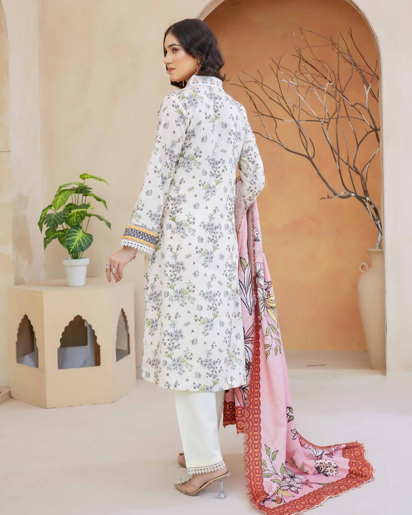 Munira Libas Dhanak MSL 03 Cream