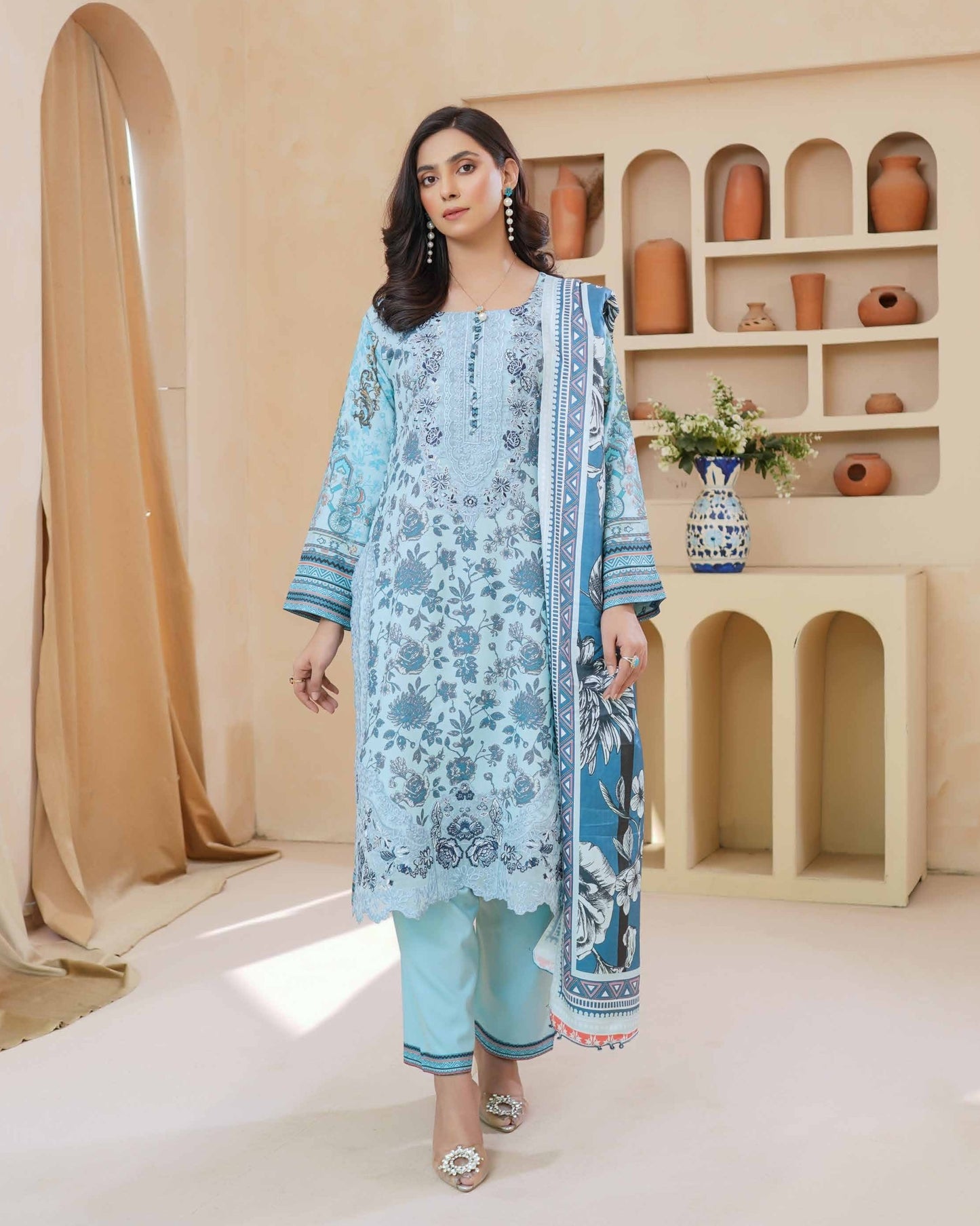 Munira Libas Dhanak MSL 04 Aqua