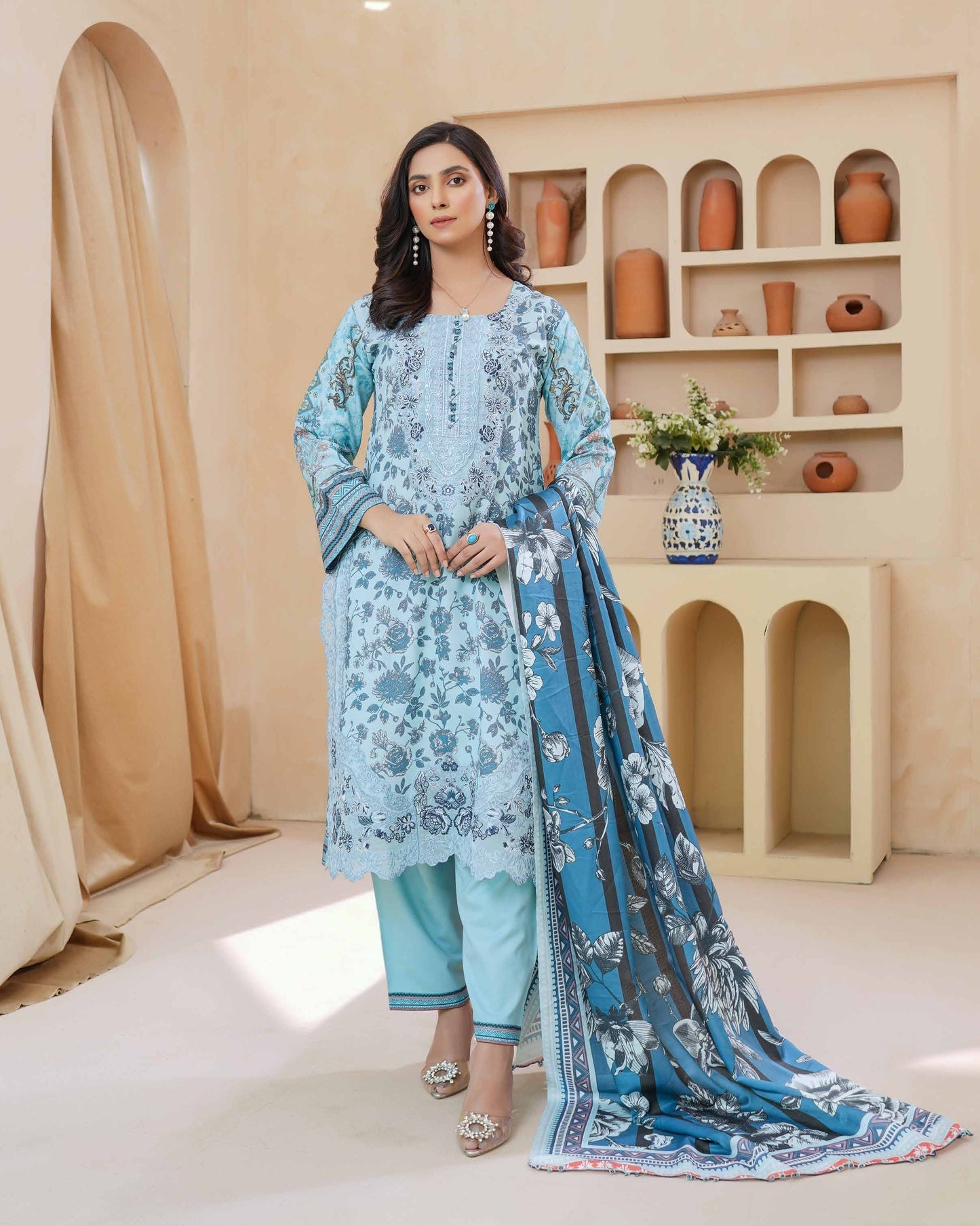 Munira Libas Dhanak MSL 04 Aqua