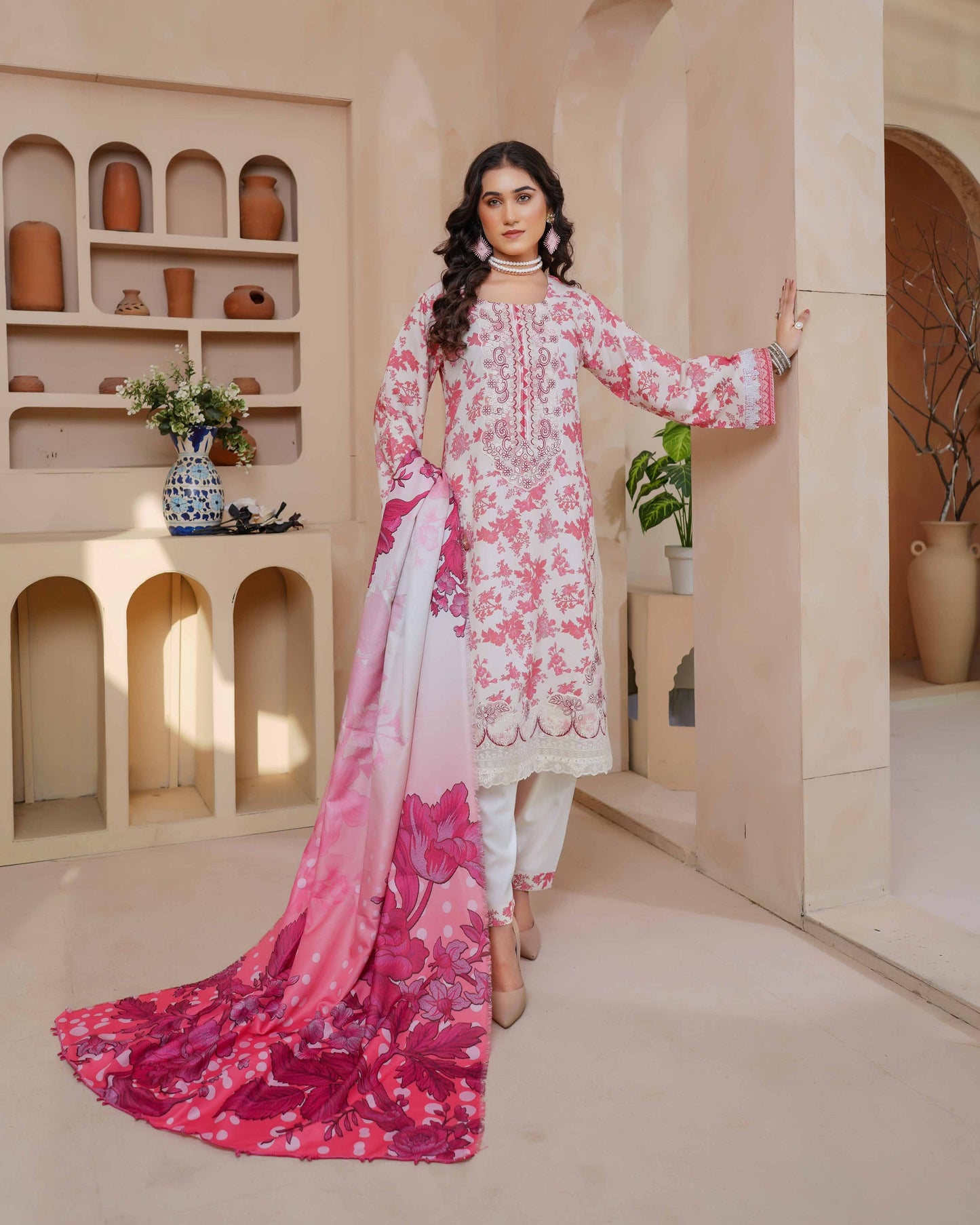 Munira Libas Dhanak MSL 06 Cream