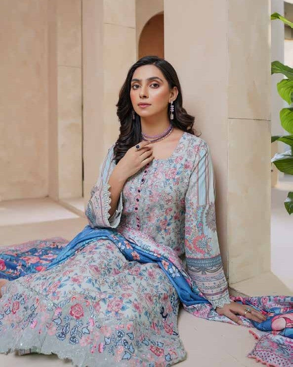 Munira Libas Dhanak MSL 07 Chalk White