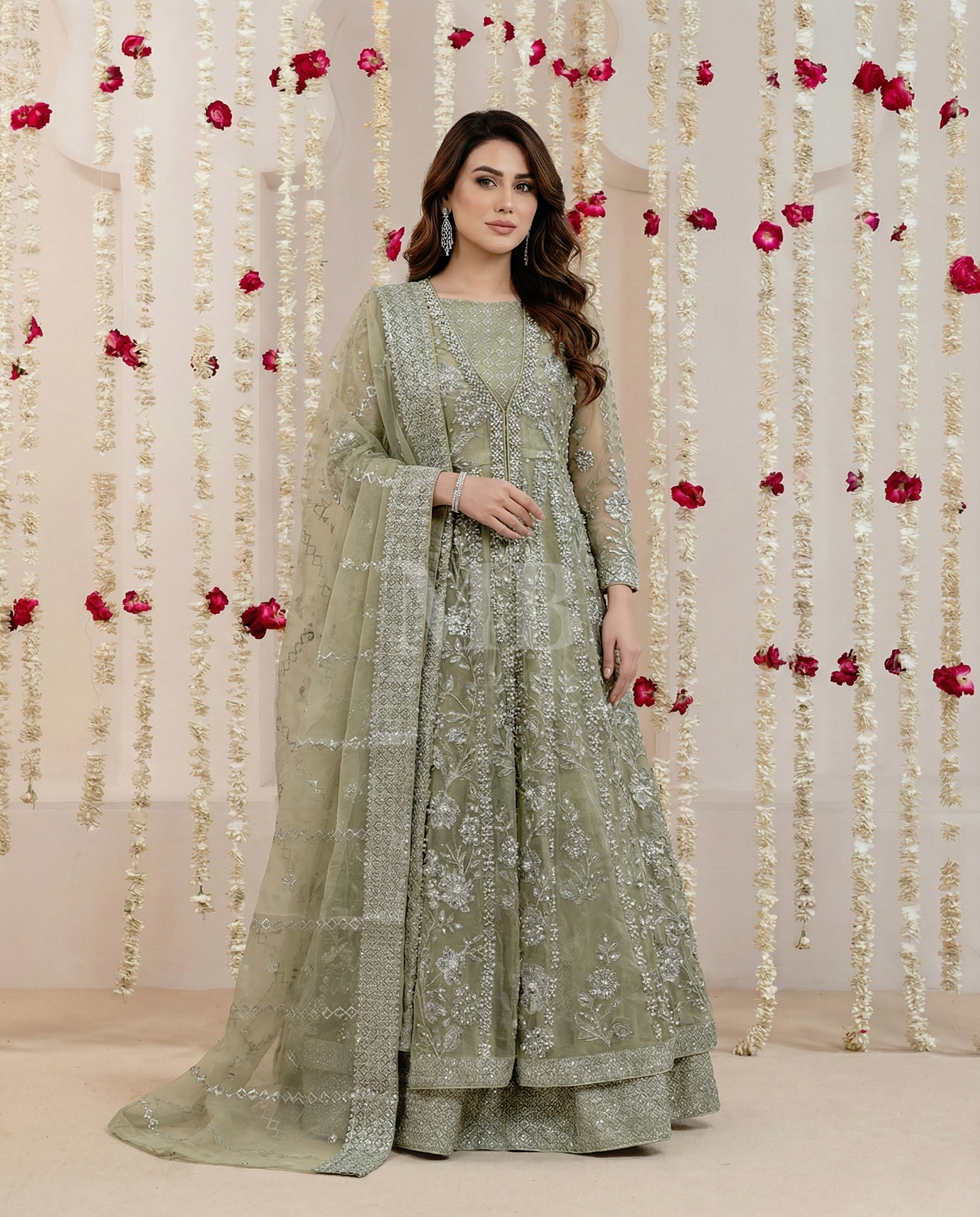 Chandni Mehfil FG 126 Olive