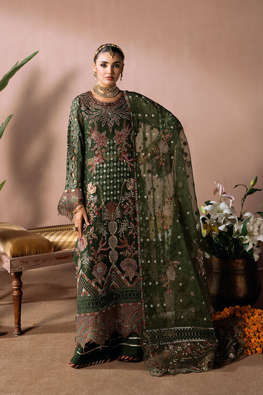 Dastak Luxury Chiffon Vol-02 Q-201 Dark Green