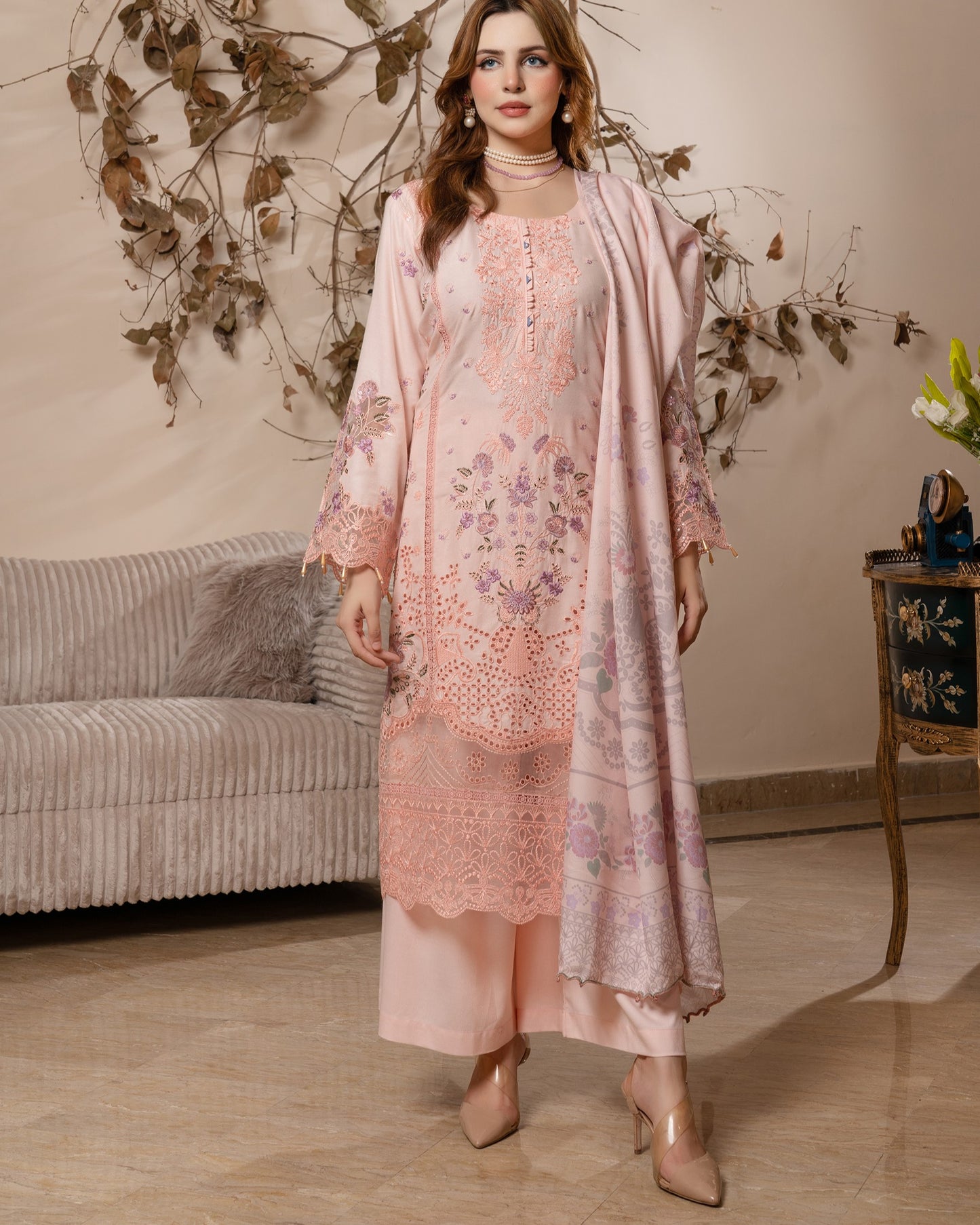 Munira Afreen Dhanak 07 Peach
