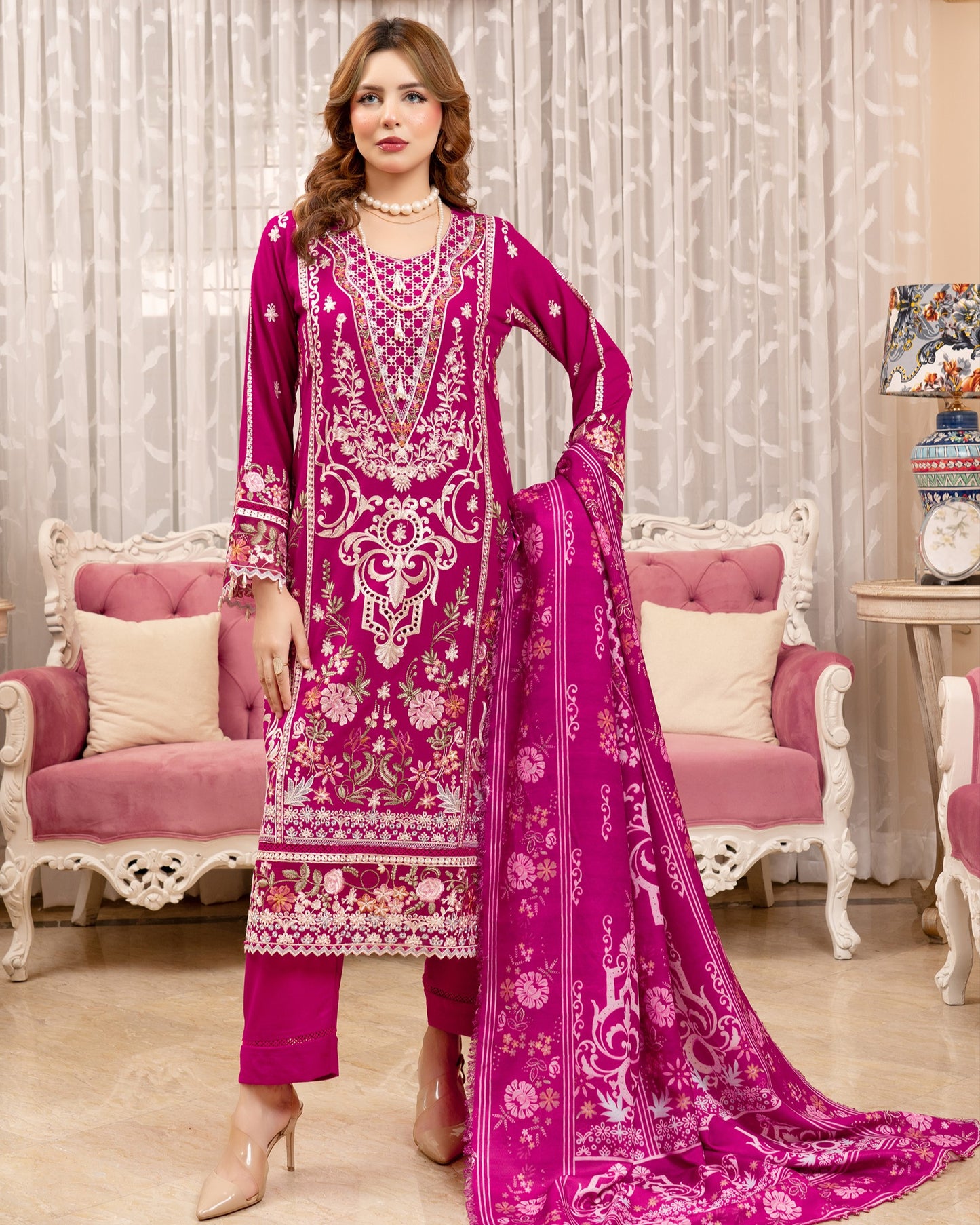 Munira Afreen Dhanak 01 Shocking Pink