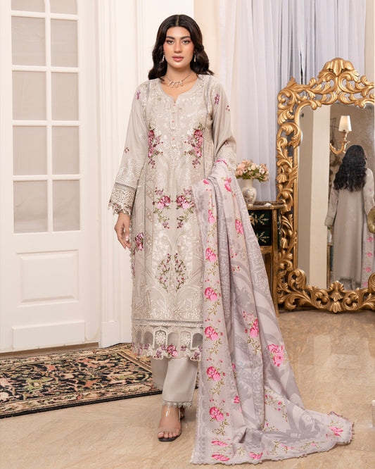Munira Afreen Dhanak 03 Silver Grey