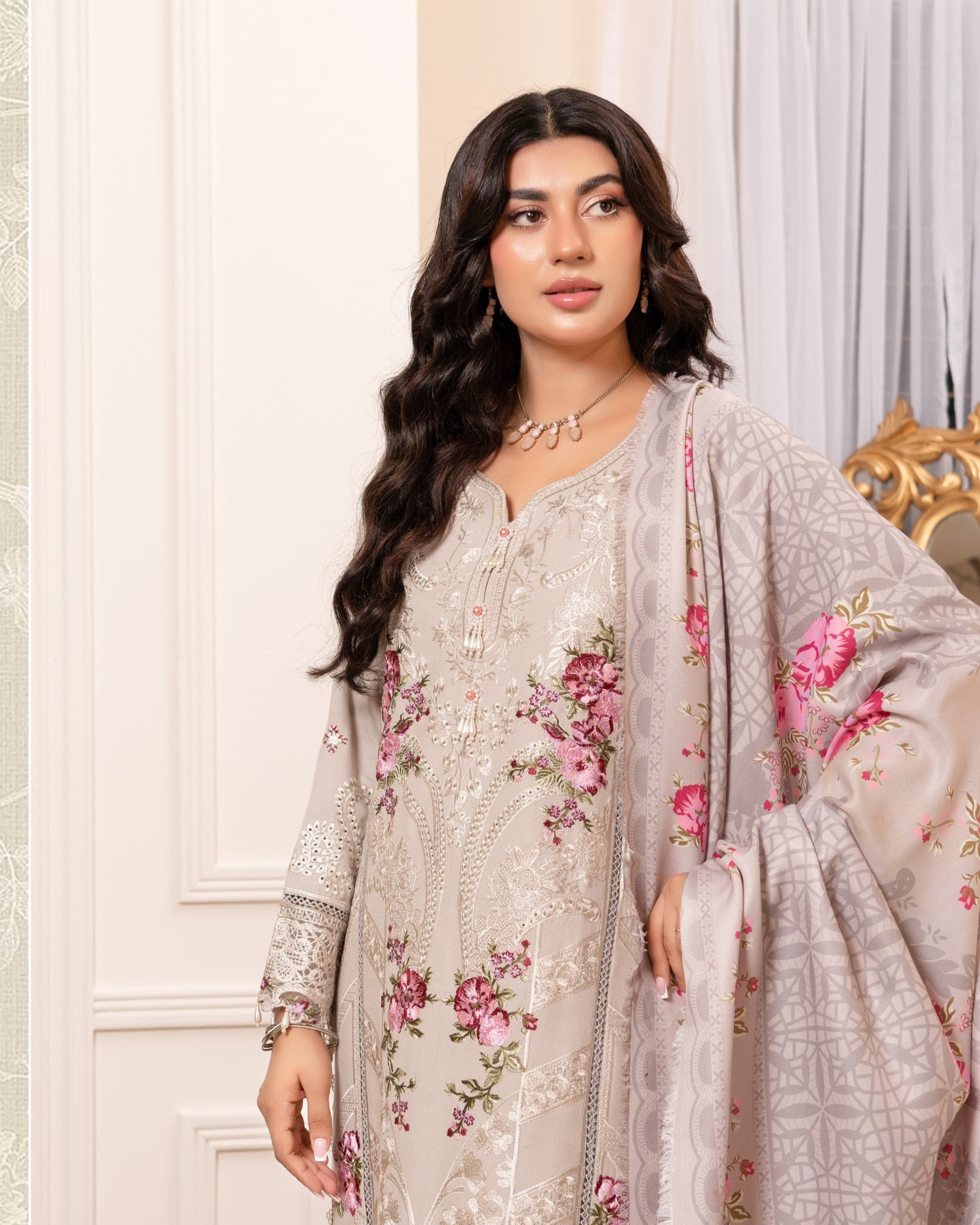 Munira Afreen Dhanak 03 Silver Grey