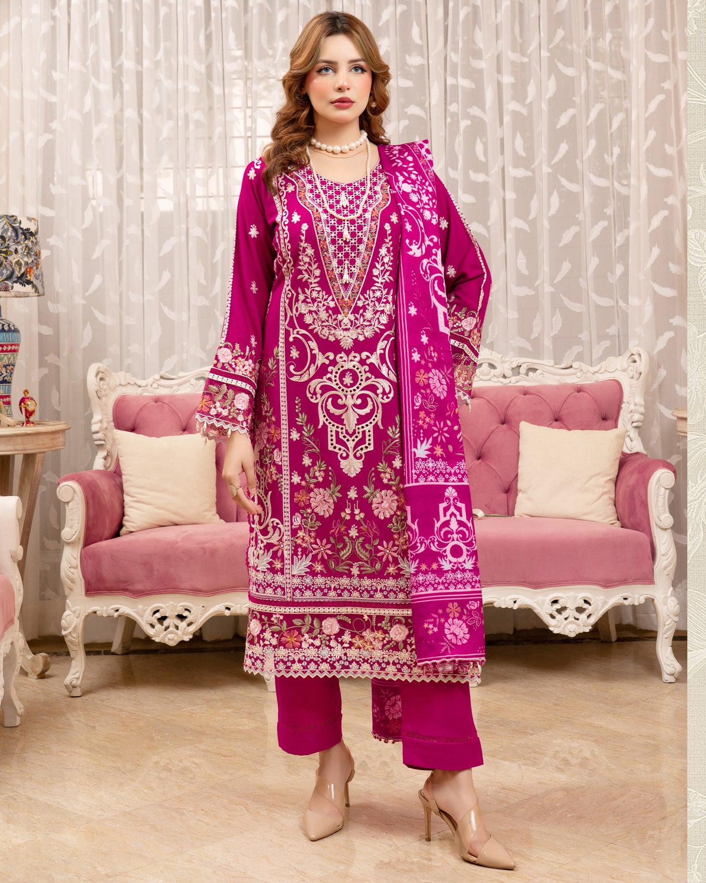 Munira Afreen Dhanak 01 Shocking Pink