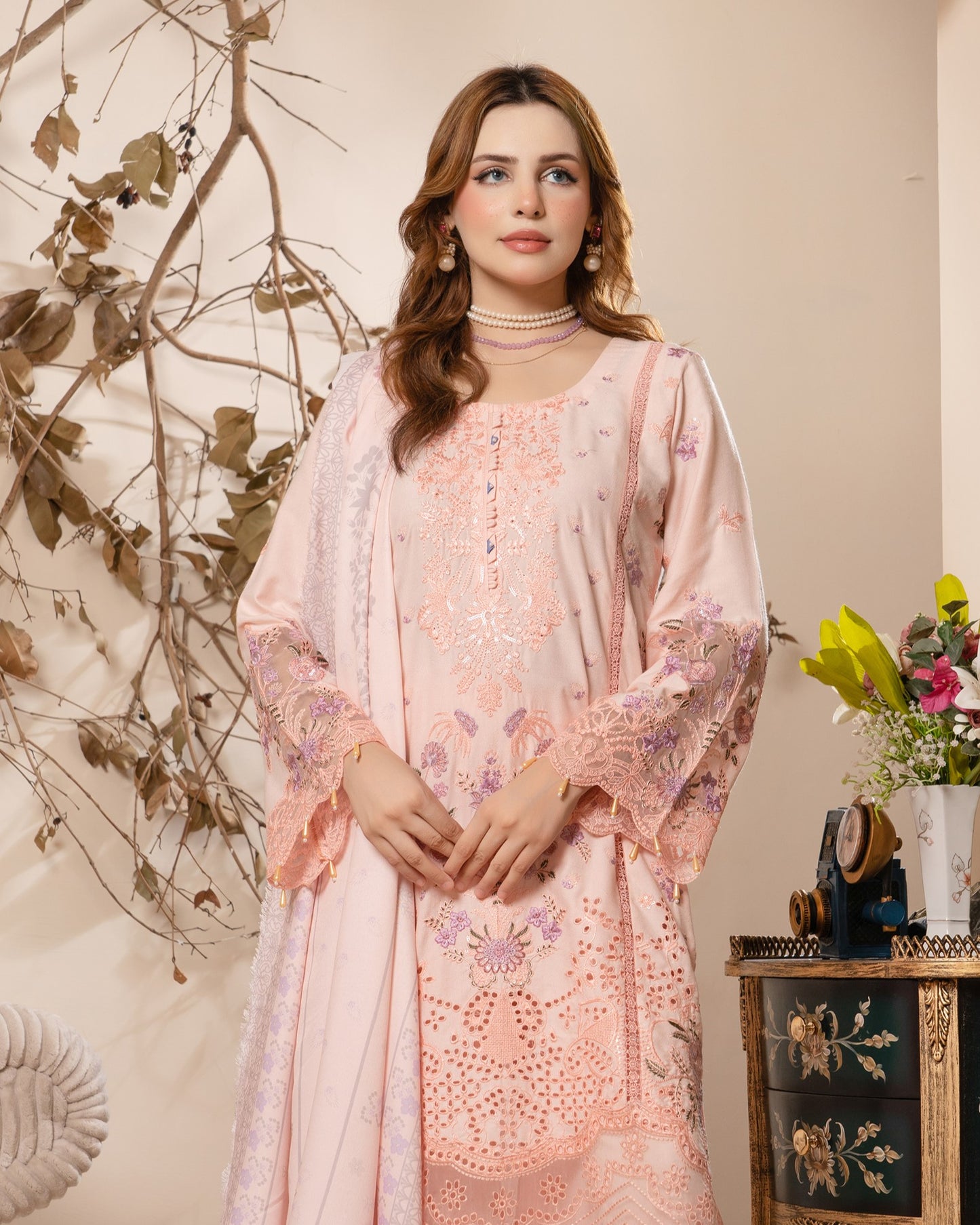 Munira Afreen Dhanak 07 Peach