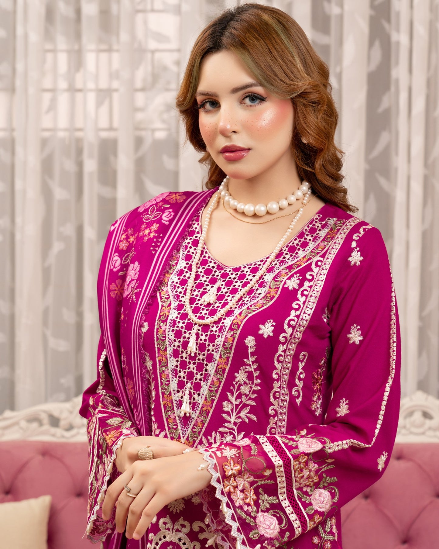 Munira Afreen Dhanak 01 Shocking Pink