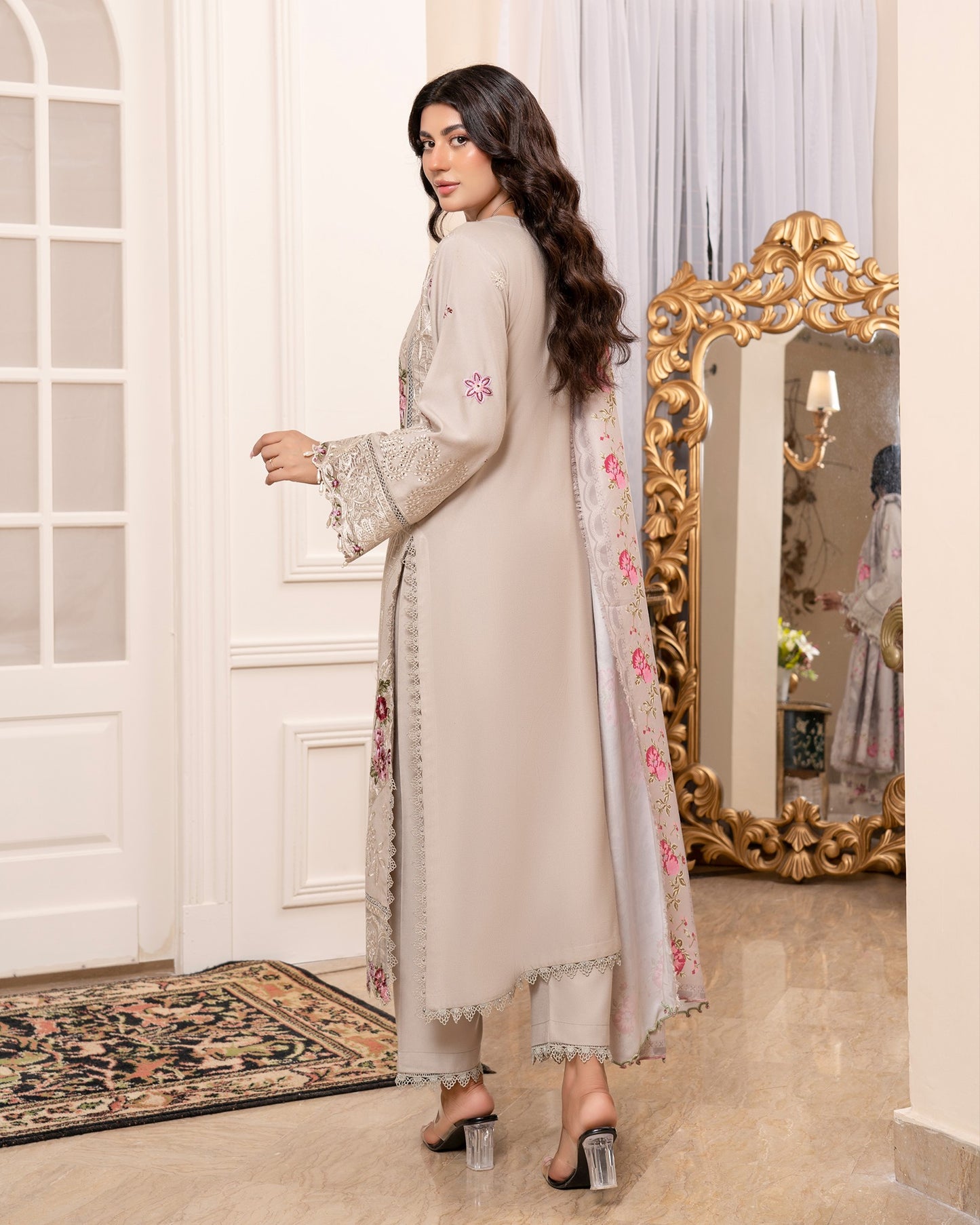 Munira Afreen Dhanak 03 Silver Grey