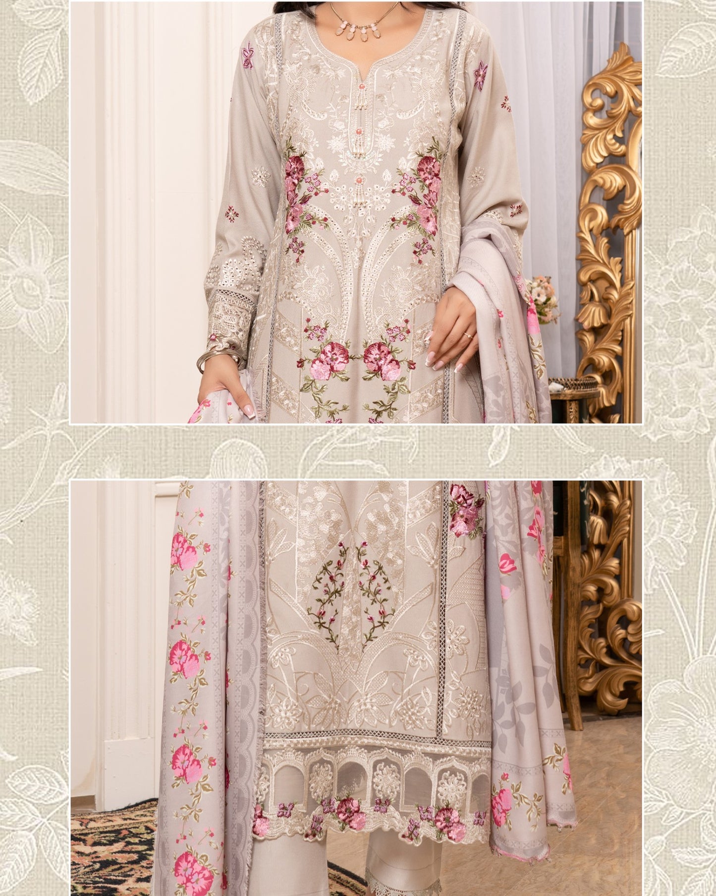 Munira Afreen Dhanak 03 Silver Grey