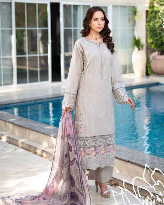 Munira 7 Srollinding Cotton MSL 01 Grey