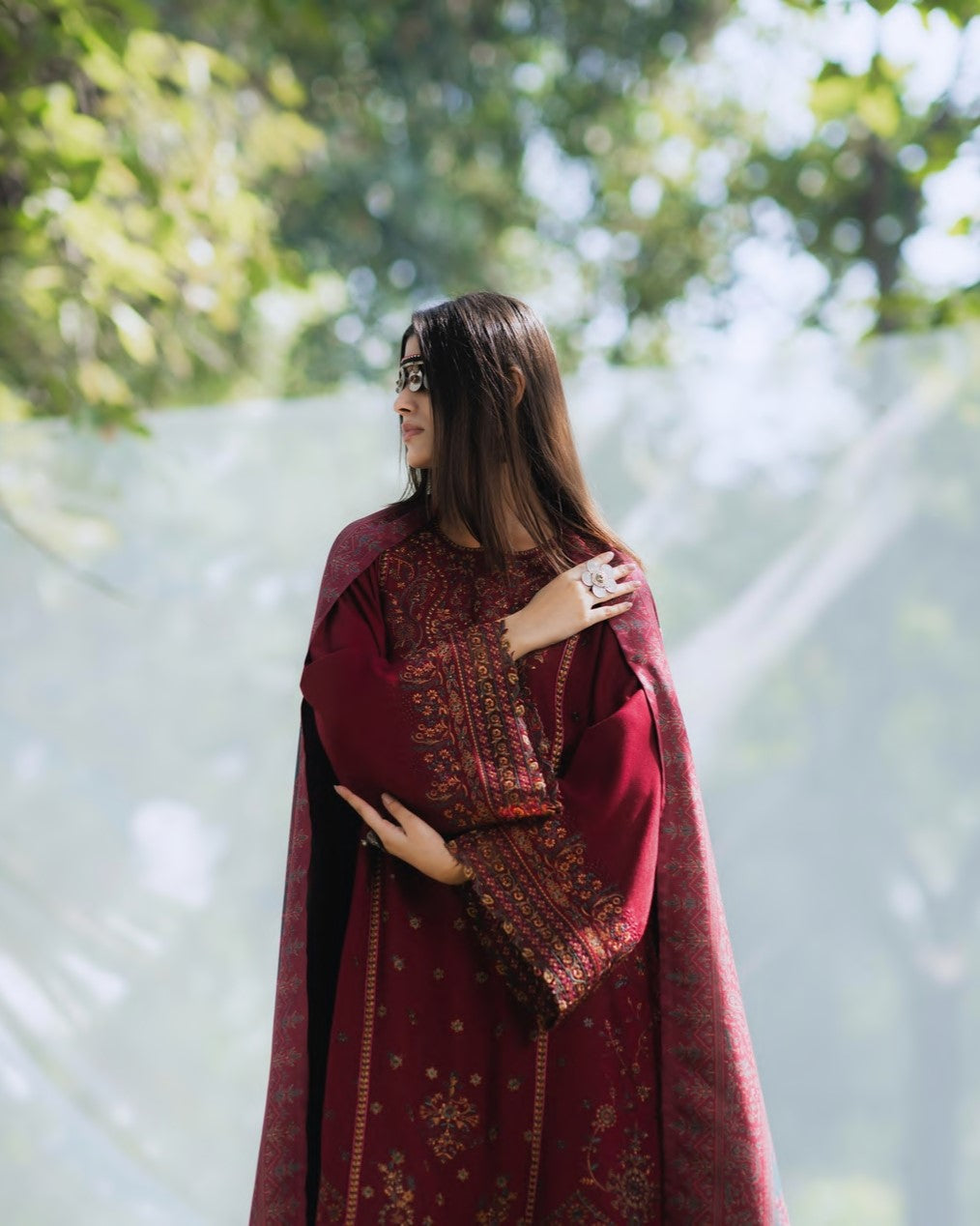 Warmth of November Dhanak Wine Red