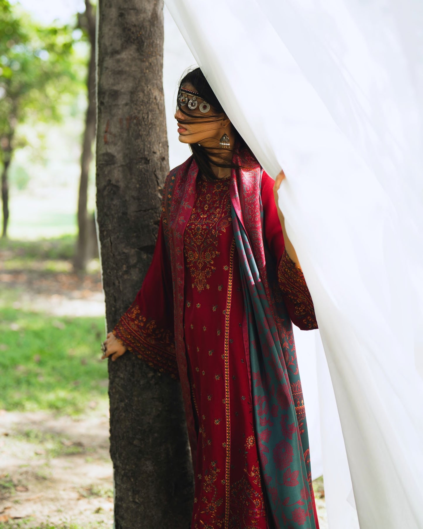 Warmth of November Dhanak Wine Red